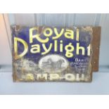 ROYAL DAYLIGHT (22.5" x 15")- lamp oil enamel double sided advertising sign