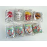 MCDONALDS: HAPPY MEAL TOYS - 2 x complete sets of 4 - Vintage Food - Burger / Fries / Milkshake /