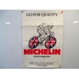MICHELIN (42 x 59.5) cycle tyres advertising poster - previously folded, now rolled