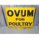 JOSEPH THORLEY LTD 'Ovum for Poultry' (32" x 27") enamel single sided advertising sign