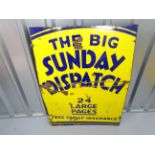 SUNDAY DISPATCH (30" x 40")- enamel single sided advertising sign