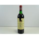 A bottle of Chateau Malescot St Exupery 1986 Margaux from the Tower of London restaurant which