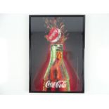 COCA-COLA: A framed and glazed print 'Enjoy Coca-Cola' - image of classic contour Coca-Cola