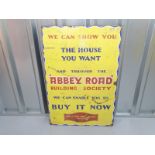 ABBEY ROAD Building Society (20" x 30") - enamel single sided advertising sign