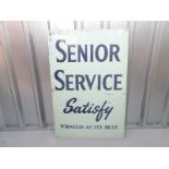 SENIOR SERVICE 'SATISFY' (24" x 36") tobacco tin single sided advertising sign