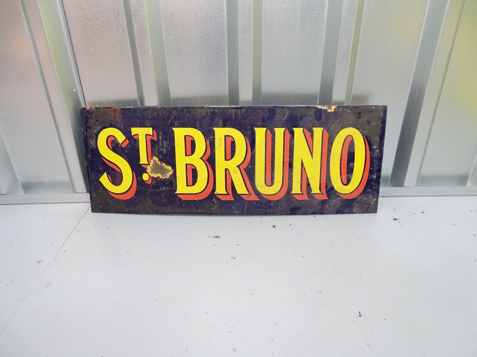 ST BRUNO (26" x 9.5") - enamel single sided advertising sign