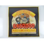 MCDONALDS: A framed and glazed print 'Over a Million Cash and Food Prizes!' - featuring drawing of