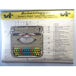 SCHEIDEGGER (110 x 85 cm) typewriting institute advertising poster