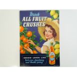 DUCKWORTH & CO (ESSENCE LTD) MANCHESTER - ALL FRUIT CRUSHES (24.5 cm x 34.5cm) hanging sign