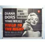 YIELD TO THE NIGHT (1956) - Beautiful imagery of DIANA DORS on this UK Quad film poster for the