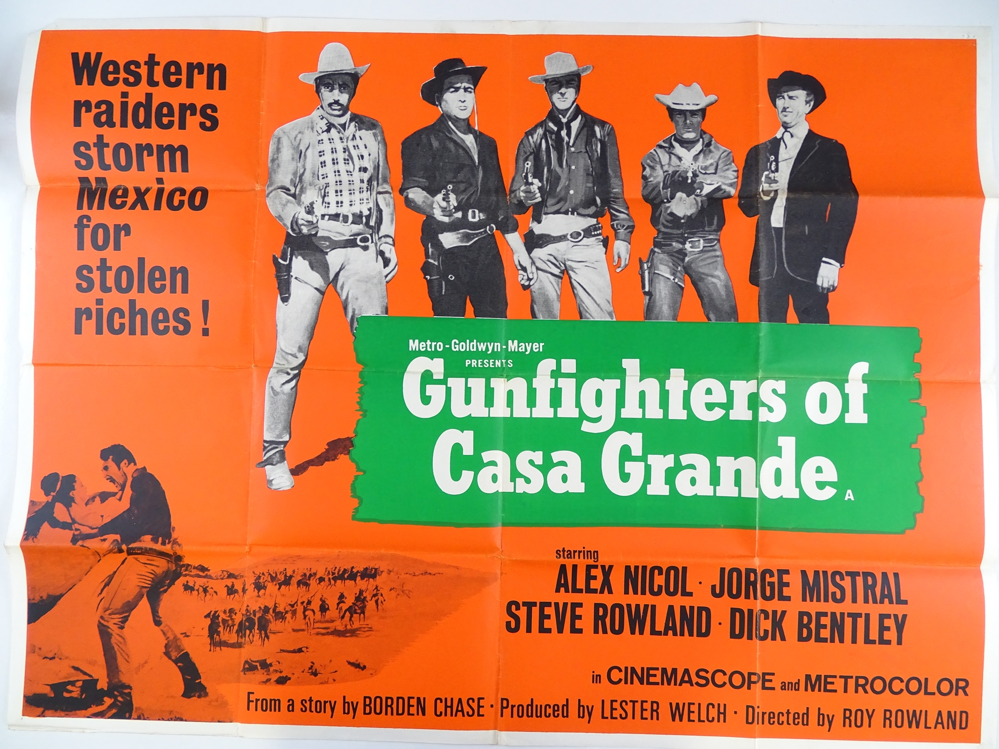 A group of Western Film UK Quad film posters comprising: RIDER ON A DEAD HORSE, GUNS DON'T ARGUE,