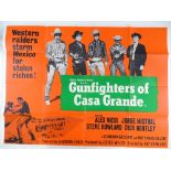 A group of Western Film UK Quad film posters comprising: RIDER ON A DEAD HORSE, GUNS DON'T ARGUE,