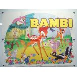 WALT DISNEY: BAMBI (1985 Release) - UK Quad Film Poster - Classic WALT DISNEY animated adventure -