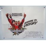 ESCAPE TO VICTORY (1980) - British UK Quad - Jarvis artwork featuring Michael Caine, Sylvester