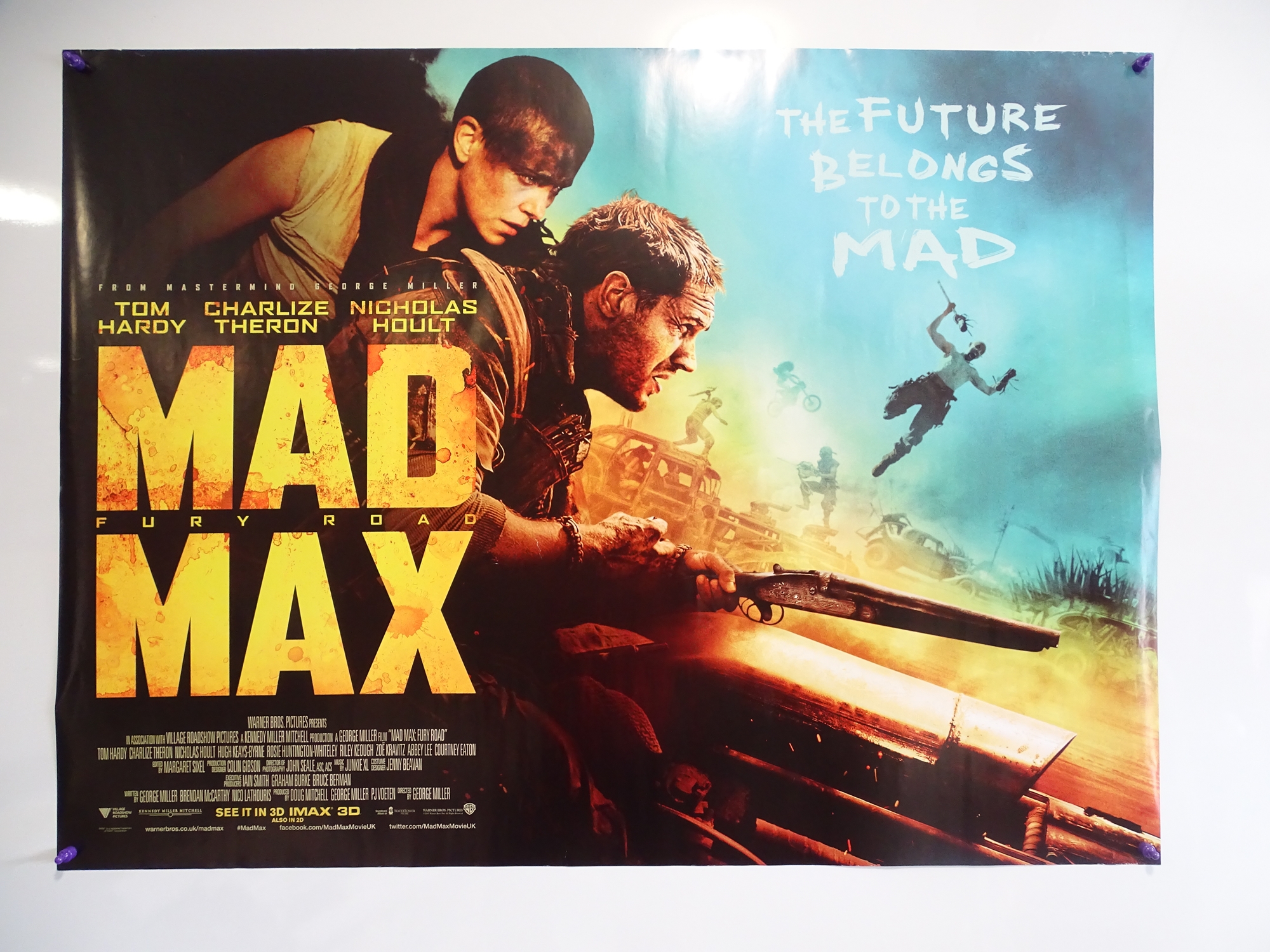 MAD MAX (2015) - (2 in Lot) - British UK Quads (x 2) - Advance & Regular styles - 30" x 40" (76 x
