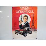 JAMES BOND: A VIEW TO A KILL (1985) - French Special promotional poster for the Renault car tie-in