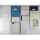 A large quantity of scripts, paperwork and other memorabilia relating to a selection of unmade
