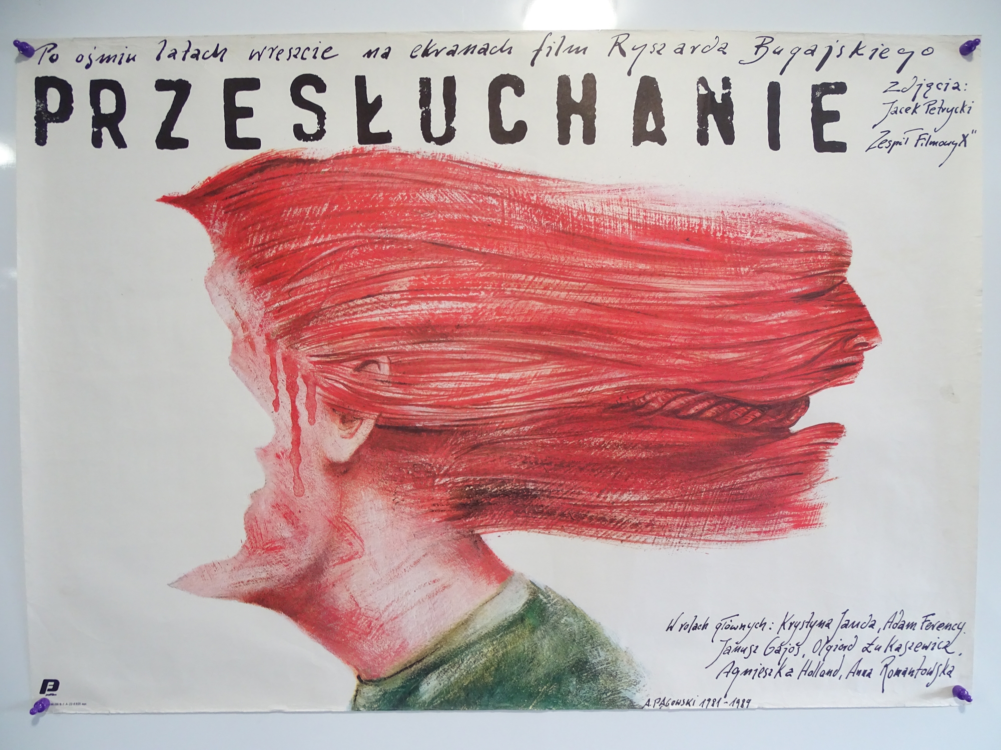 PRZESLUCHANIE (INTERROGATION) (1989) - Polish country of origin (67cmx 95cm) movie poster -