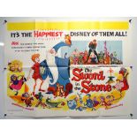 WALT DISNEY: SWORD IN THE STONE (1960 Release) and (1983 release)- UK Quad Film Posters - Folded (as