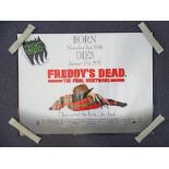 FREDDY'S DEAD:THE FINAL NIGHTMARE (1991) - (2 in Lot) - British UK Quad & One-Sheet - 30" x 40" (