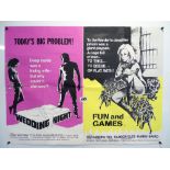 A group of adult entertainment UK film posters comprising: SWINGING STEWARDESSES, WEDDING NIGHT /