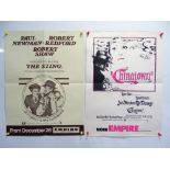 THE STING (1973) and CHINA TOWN (1974) - 2 x UK window cards from The Empire, Leicester Square -