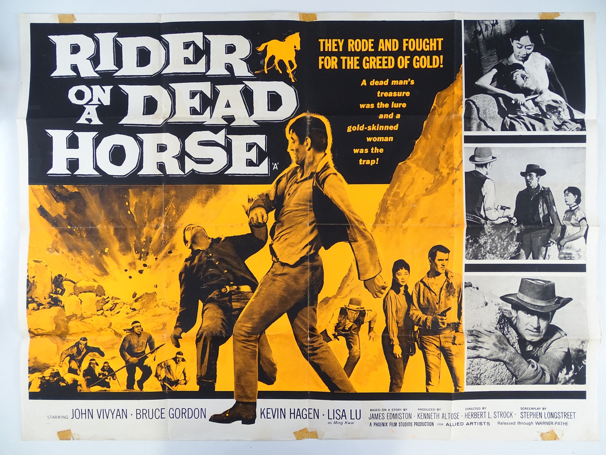 A group of Western Film UK Quad film posters comprising: RIDER ON A DEAD HORSE, GUNS DON'T ARGUE, - Image 6 of 9