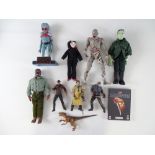 A mixed group of movie related figures by KENNER, MOVIE MANIACS and others including: FREDDIE