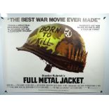 FULL METAL JACKET (1987) - STANLEY KUBRICK - UK Quad Film Poster (30" x 40") - rolled