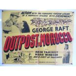 OUTPOST IN MOROCCO (1949) - GEORGE RAFT - UK Quad Film Poster (30" x 40") - folded