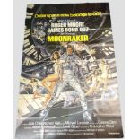 JAMES BOND: MOONRAKER (1979) - British Billboard poster - Unused and supplied in 4 x sections (as