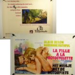 GIRL ON A MOTORCYCLE (1968) US Half Sheet together with a Belgian Affiche movie poster (2)