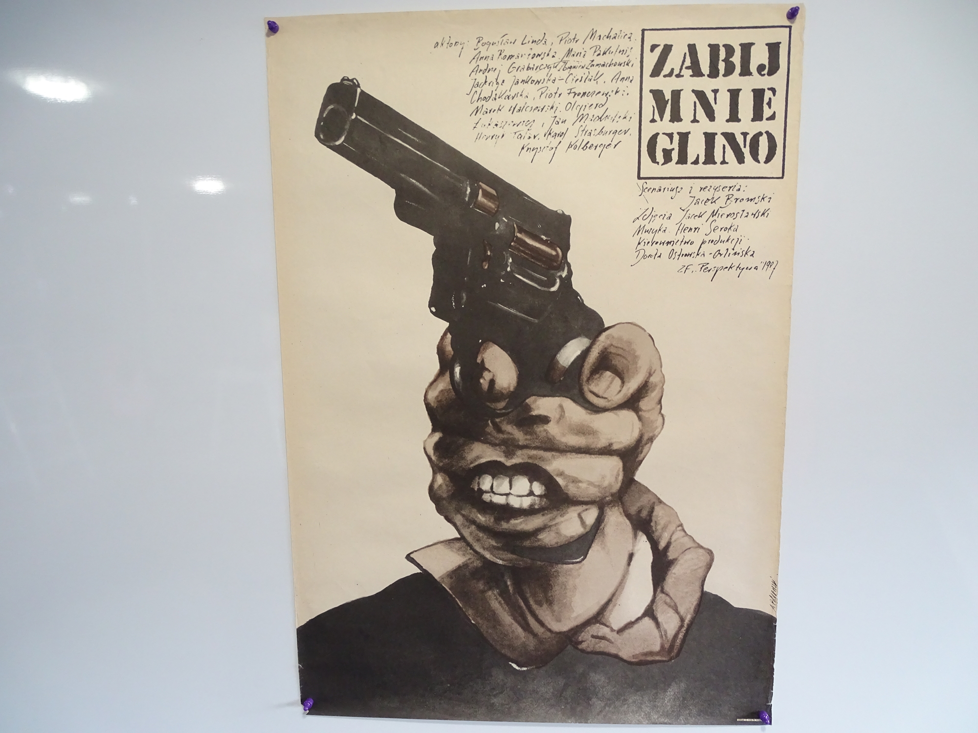 ZABIJ MNIE GLINO (KILL ME, COP)(1987) - Country of origin Polish film poster (67cm x 97cm) Surreal