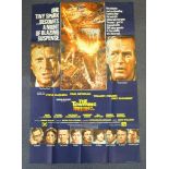 TOWERING INFERNO (1975) - 60" x 40" Poster - Paul Newman + Steve McQueen - John Berkey artwork - 60"