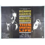 THIS SPORTING LIFE (1963) - Richard HARRIS and RACHEL ROBERTS - UK Quad Film Poster (30" x 40")
