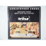 Signed 45rpm single 'Arthur's Theme' from the film ARTHUR (1981) signed by the singer CHRISTOPHER