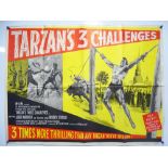 TARZAN'S THREE CHALLENGES (1963) - British UK Quad - 30" x 40" (76 x 102 cm) - Folded (as issued)