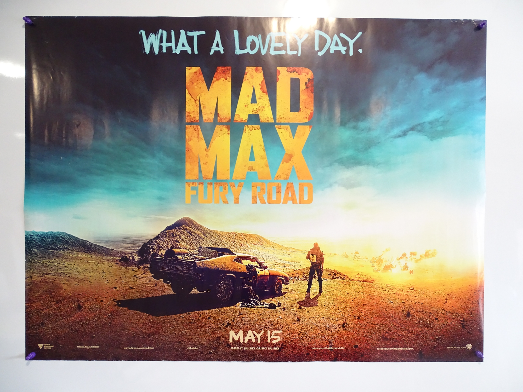 MAD MAX (2015) - (2 in Lot) - British UK Quads (x 2) - Advance & Regular styles - 30" x 40" (76 x - Image 2 of 2