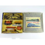 A BRIMTOY O gauge clockwork tinplate train set with a locomotive numbered 6161 - G in F box