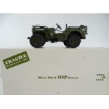 A 1:16 scale DANBURY MINT World War II Jeep replica - VG with all accessories unused in G/VG box