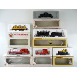 A group of American Outline diesel and steam locomotives by BACHMANN - G in F/G boxes (6)