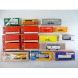 A group of European Outline goods wagons by RIVAROSSI, JOUEF, KLEINBAHN and others - G/VG in F/G