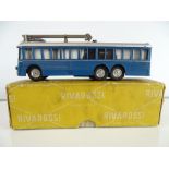 A rare RIVAROSSI MinoBus motorised trolleybus in blue livery - in original box - G/VG in G box