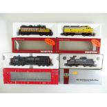 A group of American Outline diesel locomotives by MANTUA, CON-COR and ATLAS - VG in G boxes (4)