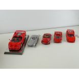 A group of diecast cars by FRANKLIN MINT and others, to include: Ferraris, a Mercedes Gullwing and a