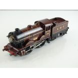 A HORNBY SERIES O gauge 20V electric No.1 Special 0-4-0 locomotive and tender in LMS red numbered