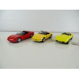 A group of diecast cars in 1:24 Scale by FRANKLIN MINT: comprising a 1997 Corvette, a 1986