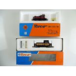 A pair of European Outline small diesel shunting locomotives by ROCO - G/VG in F/G boxes (2)