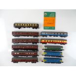 A group of HO Scale British Outline diesel locomotives and coaches by LIMA - comprising 3 x Class 33