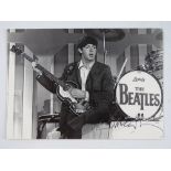 A signed black/white postcard of PAUL MCCARTNEY - PROVENANCE: The Alex Brown Autograph